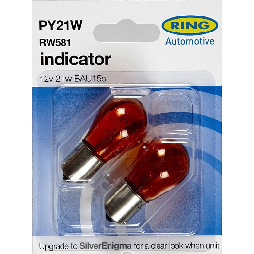 Автолампа12V PY21W BAU15s одноконтактная оранжевая (2шт) арт.RW581 Ring Automotive Limited Китай RING