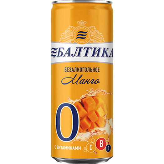 Напиток пивной б/алк Балтика N0 Манго 330мл ж/б ООО ПК Балтика Россия