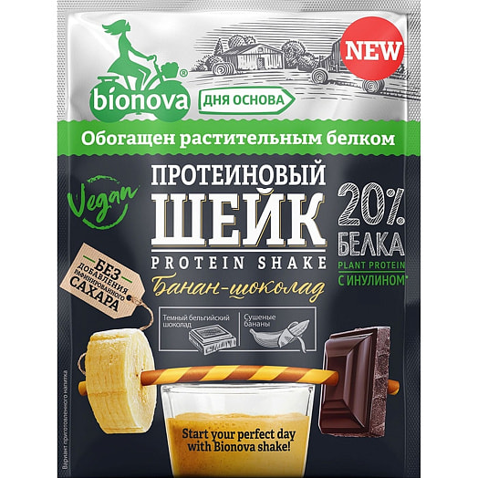 Протеиновый шейк 25г пакет с банан-шоколад ООО НоваПродукт АГ Россия Бионова