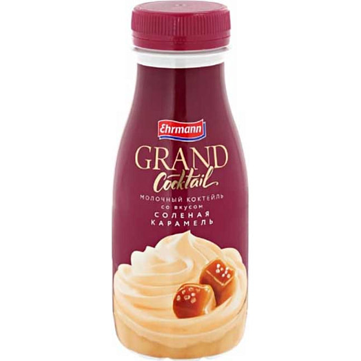 Коктейль молочный GRAND COCKTAIL 4% 260мл ПЭТ ультрапаст. со вкусом соленая карамель Россия