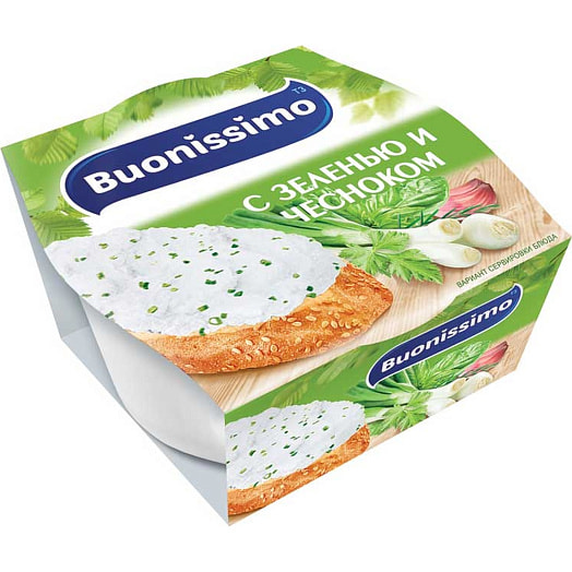Крем Buonissimo 120г с творогом и зеленью с чесноком Беларусь