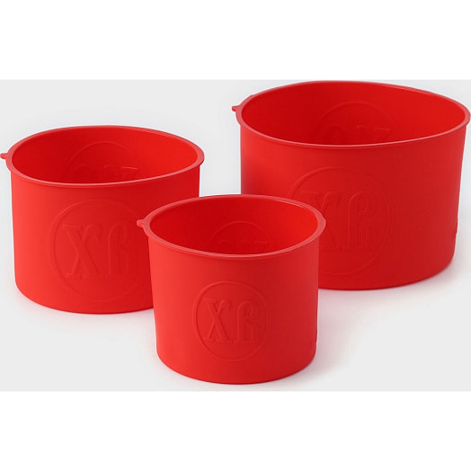 Набор форм для выпечки Куличики (3шт, 15,5/13/10см, красный) арт.1057150 Китай