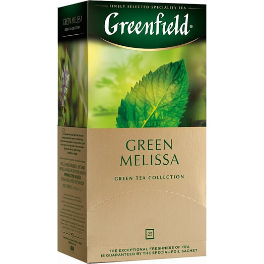 Чай зеленый Greenfield Green Melissa 37.5г (25пак*1.5г) Орими Россия