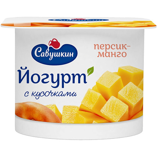 Йогурт Савушкин 2% 120г Персик-манго Савушкин продукт Беларусь