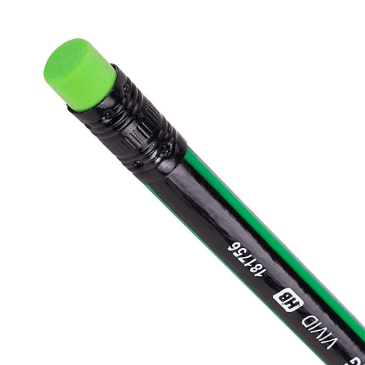 Карандаш чернографитный Brauberg Vivid НВ с ластиком (ассорти) арт.181756 Китай