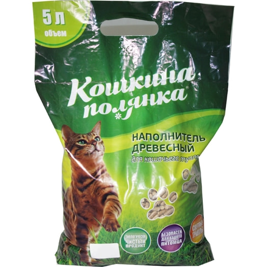 Наполнитель древесный 5л (3кг) ООО Трибьют Беларусь Кошкина полянка