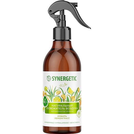 Освежитель воздуха Имбирь и лемонграсс 380мл 338г SYNERGETIC Россия SYNERGETIC