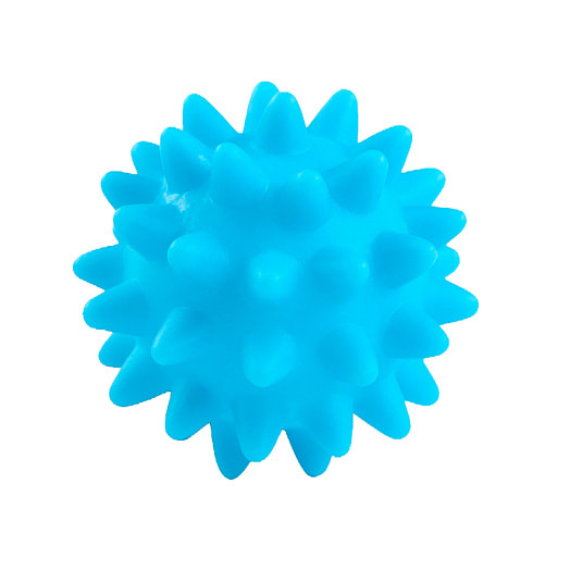 Игрушка для собак пищащая Мяч с шипами, 6,5см, голубая арт.7159728 Китай