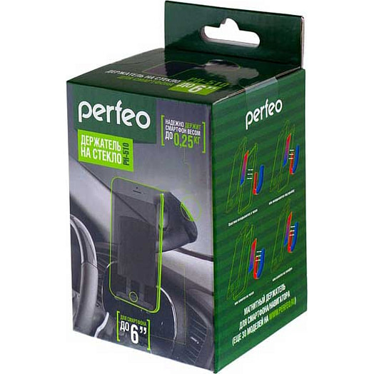 Автомобильный держатель 510 для смартфона и навигатора черный арт.PF4223 Perfeo Китай PERFEO