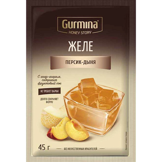 Желе 45г пакет со вкусом персика и дыни Gurmina Беларусь Gurmina