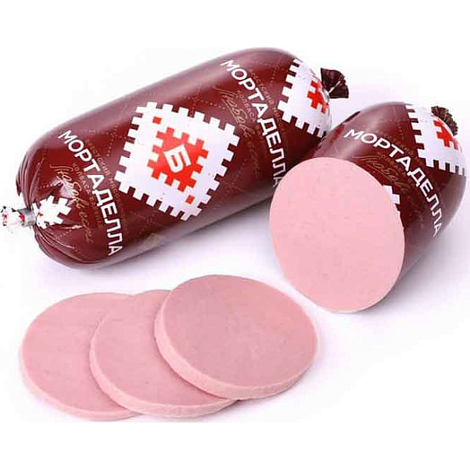 Колбаса вареная в/с Мортаделла 400г Брестский МК Беларусь