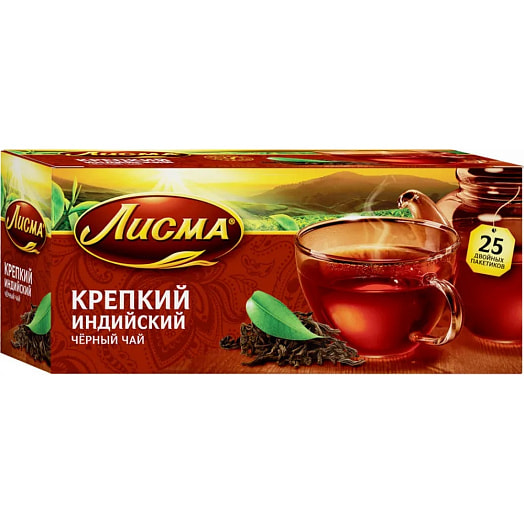 Чай Лисма крепкий черный байховый (2г*25) 50г КОМПАНИЯ МАЙ Россия