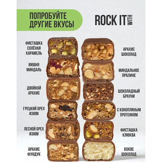 Батончик Rock it protein Миндаль, вишня в шоколаде 40г ООО Рокет Фуд Россия