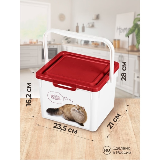 Контейнер для корма LUCKY PET Кошки 5,3л ООО ТЦ Бытпласт Россия Lucky pet