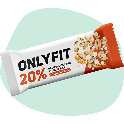 Батончик Onlyfit Криспи ФлепДжек глазир 40г ООО РТФ Россия Onlyfit