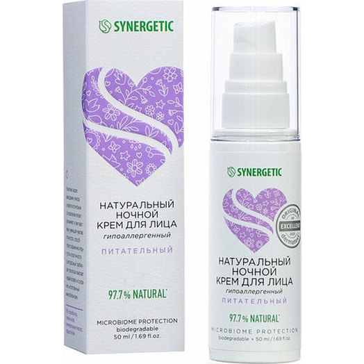Крем для лица ночной питательный 50г Россия Synergetic
