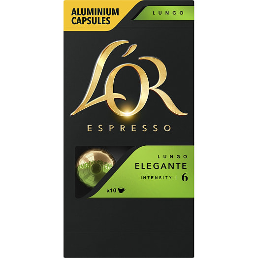 Кофе LOR Espresso Lungo Elegante 52г ПЭТ натуральный жареный молотый Якобс ДАУ Эгбертс Франция JDE