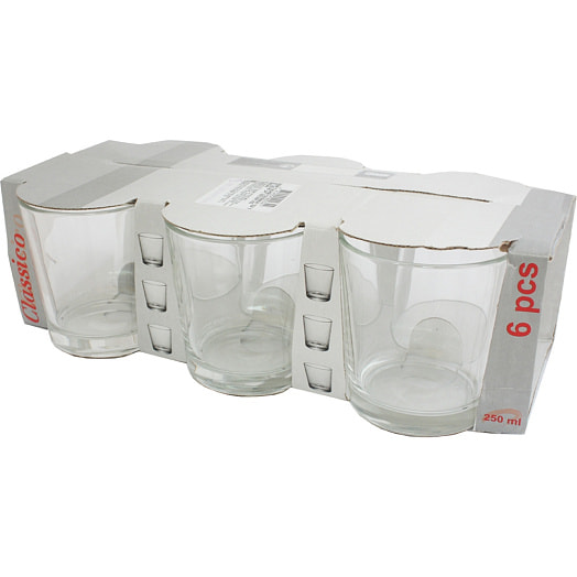 Набор стаканов стеклянных ода 6шт 200мл арт.05с1249У Россия