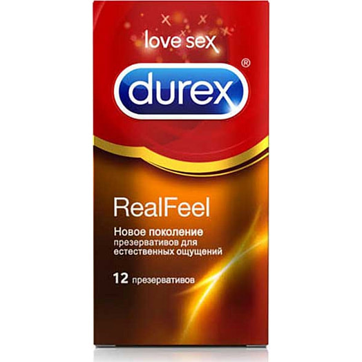 Презервативы Real Feel для естественных ощущений 12шт Рекитт Бенкизер Тайланд Durex