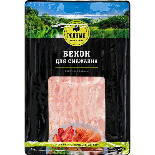 Бекон для жарки к/в (нарезка) 220г ЗАО Дзержинский МК Беларусь