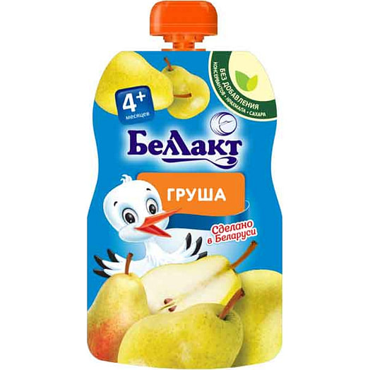 Пюре Пюре для дет/питания 90г дой-пак гомог. стерил. из груш Беларусь