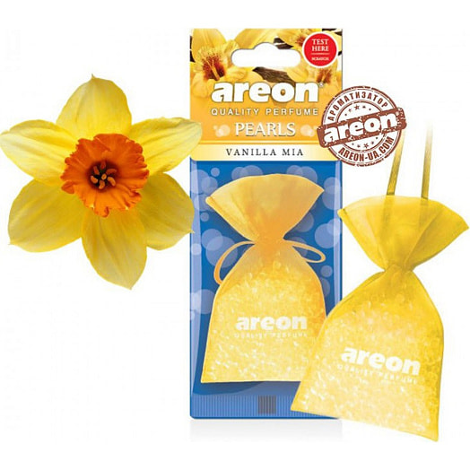 Ароматизатор воздуха AreonPearls Vanilla 25г для автомобиля Болгария