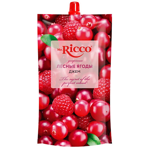 Джем Mr. Ricco десертный Лесные ягоды 300г дой-пак Казанский ЖК АО Россия Mr. Ricco