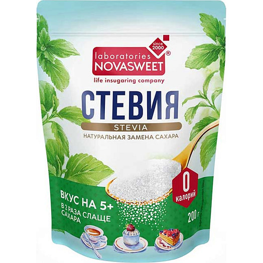 Столовый подсластитель Стевия 200г дой-пак ООО НоваПродукт Россия