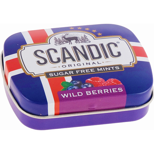 Конфеты SCANDIC без сахара Лесные ягоды 14г ж/б ТД Энергон Рус Россия ТМ Scandic