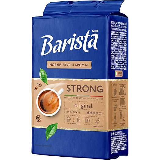 Кофе Barista Mio Strong 225г ву молотый ООО АВД продакшен Беларусь