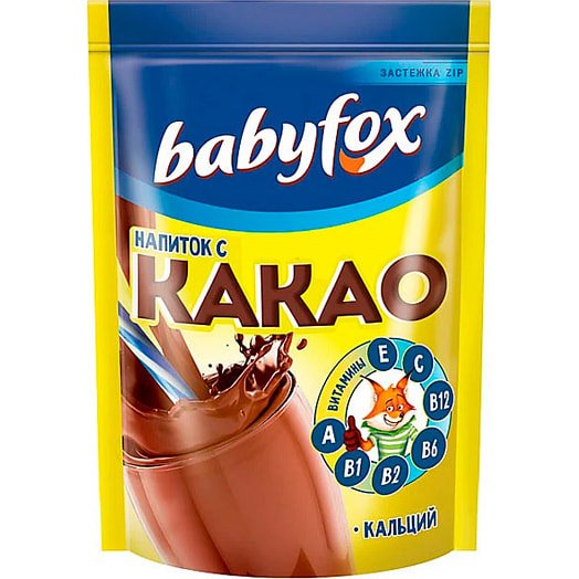 Напиток Babyfox с какао-порошком 135г б/раств с витаминами ЗАО Бриджтаун Фудс Россия КДВ