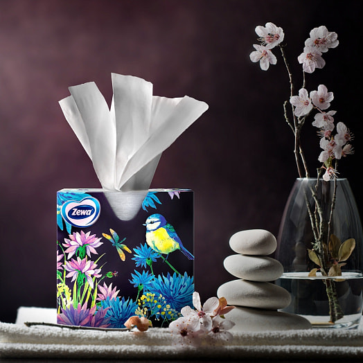 Cалфетки бумажные Арома Коллекция 3-х слойные SCA Россия ZEWA