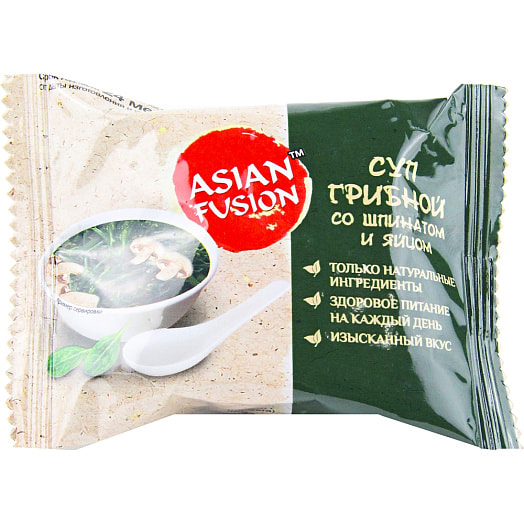 Суп ASIAN FUSION грибной со шпинатом и яйцом 12г Китай