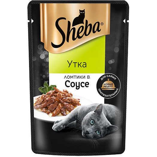 Корм полнорационный SHEBA 75г пауч с уткой Марс Россия SHEBA