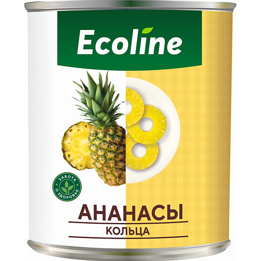 Ананасы кольца Ecoline 565г ж/б в сиропе Вьетнам