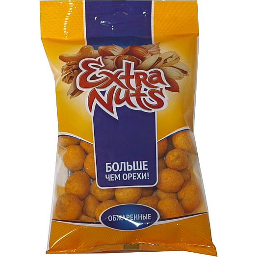Арахис в хрустящей корочке со вкусом плавленого сыра EXTRA NUTS 60г ООО Детави Литва Extra Nuts