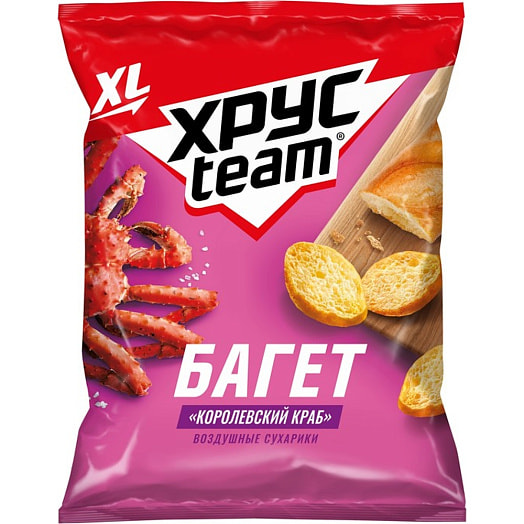 Сухарики Xpycteam Багет 100г пл. Королевский Краб ООО Фрито Лей Мануфактуринг Россия