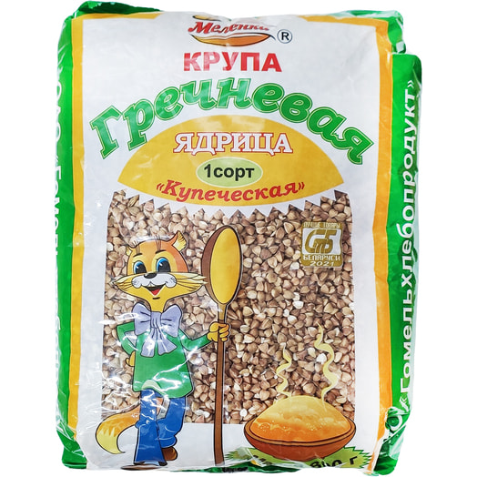Крупа гречневая Купеческая ядрица б/р 1 сорт 800г ОАО Гомельхлебопродукт Беларусь