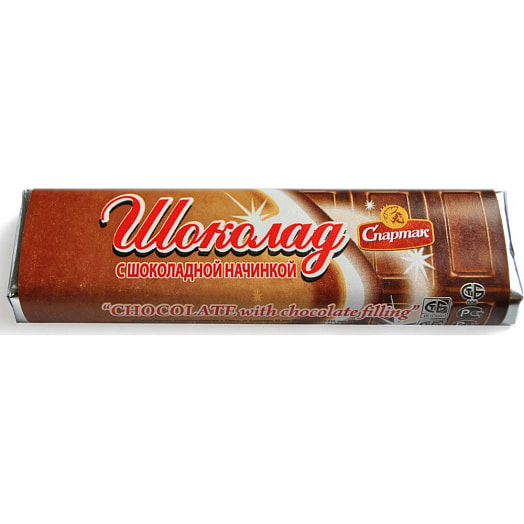 Шоколад темный с шоколадной начинкой 47г Беларусь
