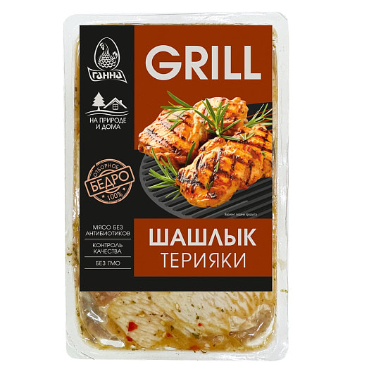 П/ф Шашлык Терияки (бедро) охл пл/конт Витебс п/ф Беларусь