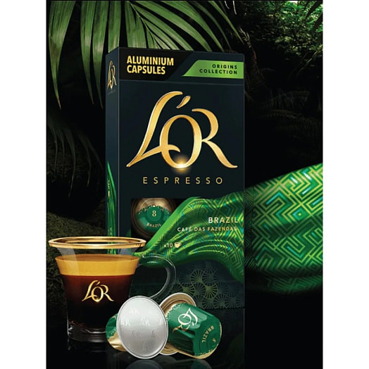 Кофе молотый в капсулах Lor Espresso Brazil 10шт 52г Франция