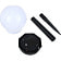 Фонарь садовый Inbloom на солн батарее Шар 10х10х34см, 1LED, белый арт.475-306 Китай