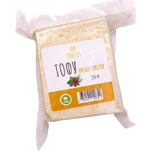 Пищевой соевый продукт Тофу 250г с хмели-сунели Россия VEGETUS
