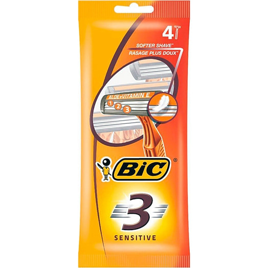 Бритвенный станок BIC3 Sens для мужчин 4шт BIC Греция