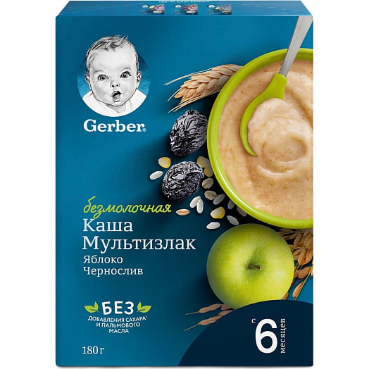Каша безмолочная Гербер Мультизлаковая яблоко, чернослив 180г ООО Нестле Россия Нестле