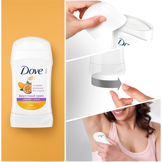 Антиперспирант-карандаш 40мл маракуйя персик Unilever Россия dove