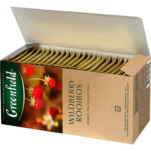 Чай травяной Greenfield Wildberry Rooibos 37.5г (25*1,5г) ОРИМИ ТРЭЙД Россия Гринфилд