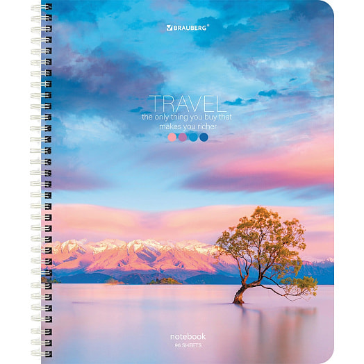 Тетрадь BRAUBERG Travel (А5, 96л, клетка, микс) арт.404426 Россия