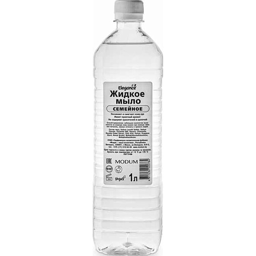 Мыло жидкое Семейное Elegance 1л Беларусь MODUM