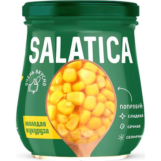 Кукуруза сладкая Salatica в зернах в/с 460г ст/б ООО Кубанский КЗ Россия